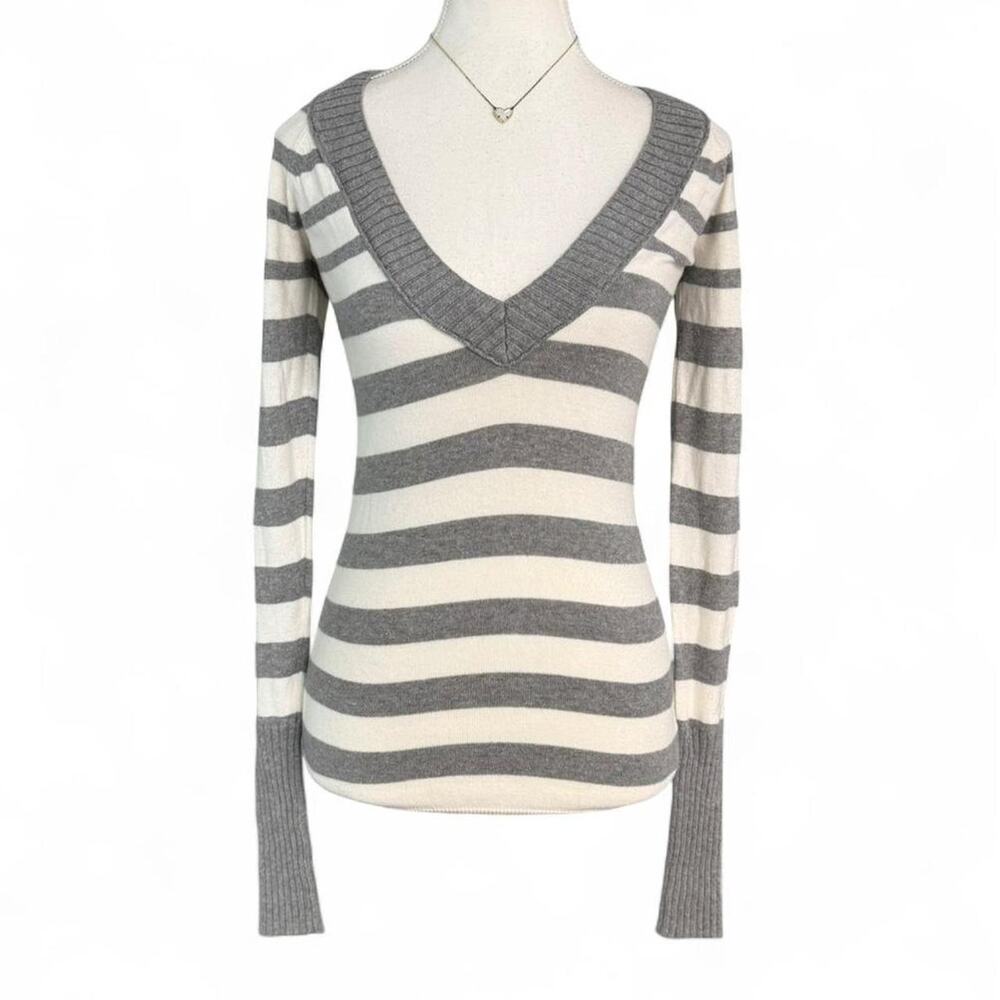 American Eagle Y2KVintage Preppy Fitted Sweater layering long sleeve top size XS